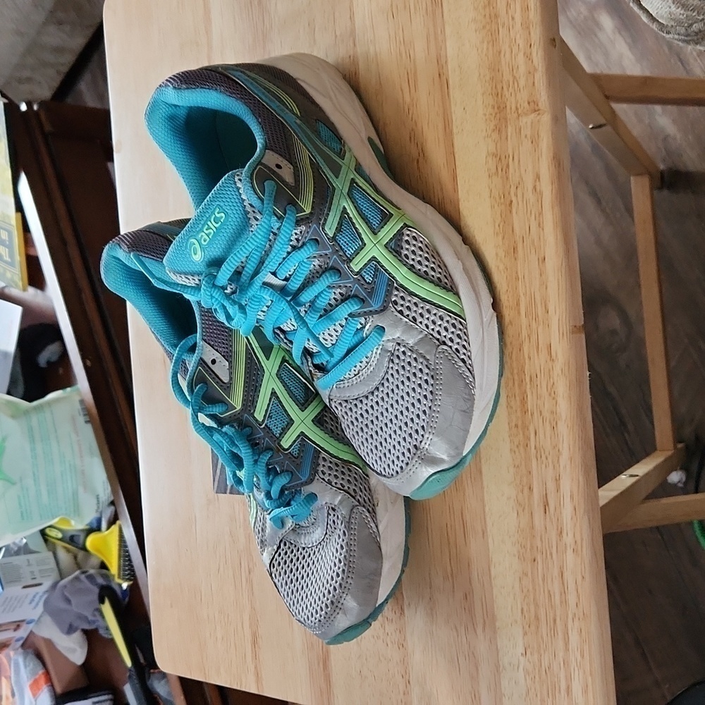 Asics Women's Gel Contend 3 T5F9N Lace Up Blue Gray Running Shoes Size US 7.5 - Picture 2 of 7